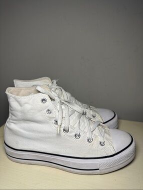 Converse platform White High-Top Chuck Taylor Canvas Sneakers
